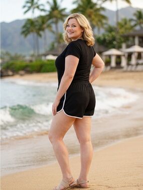 Zone Pro Black Women's Short with White Trim